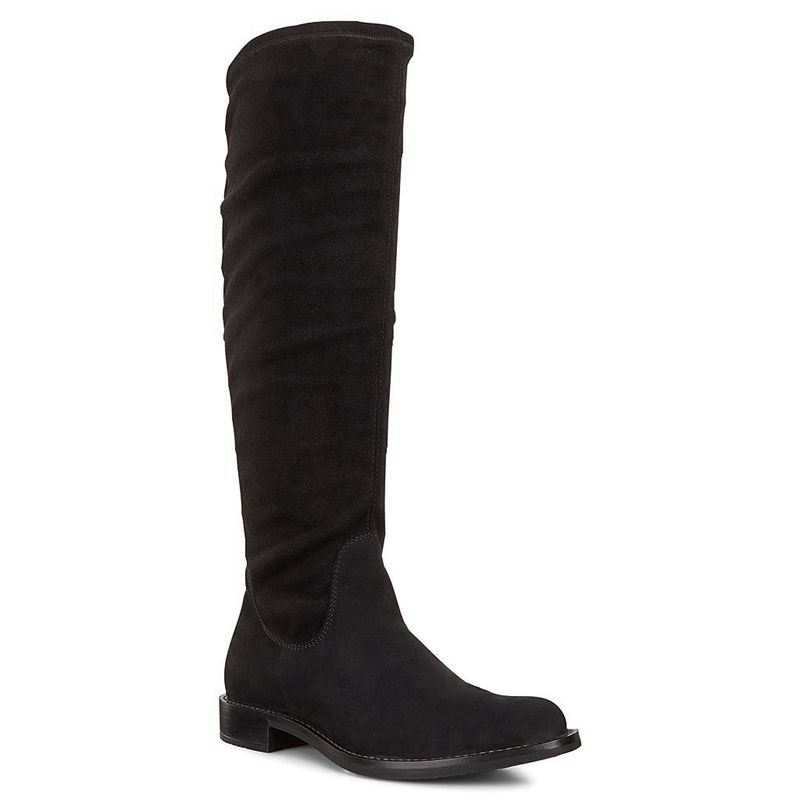 Women Boots Ecco Sartorelle 25 - Knee High Boots Black - India CXBAGD029